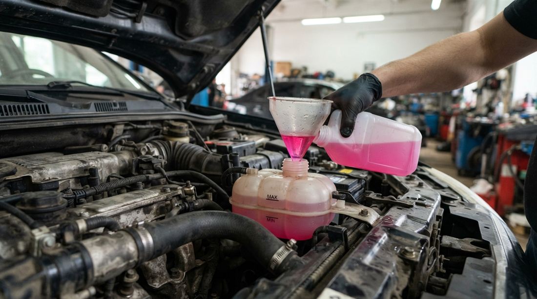 Purge du liquide de refroidissement chez Eco'Garage Nord