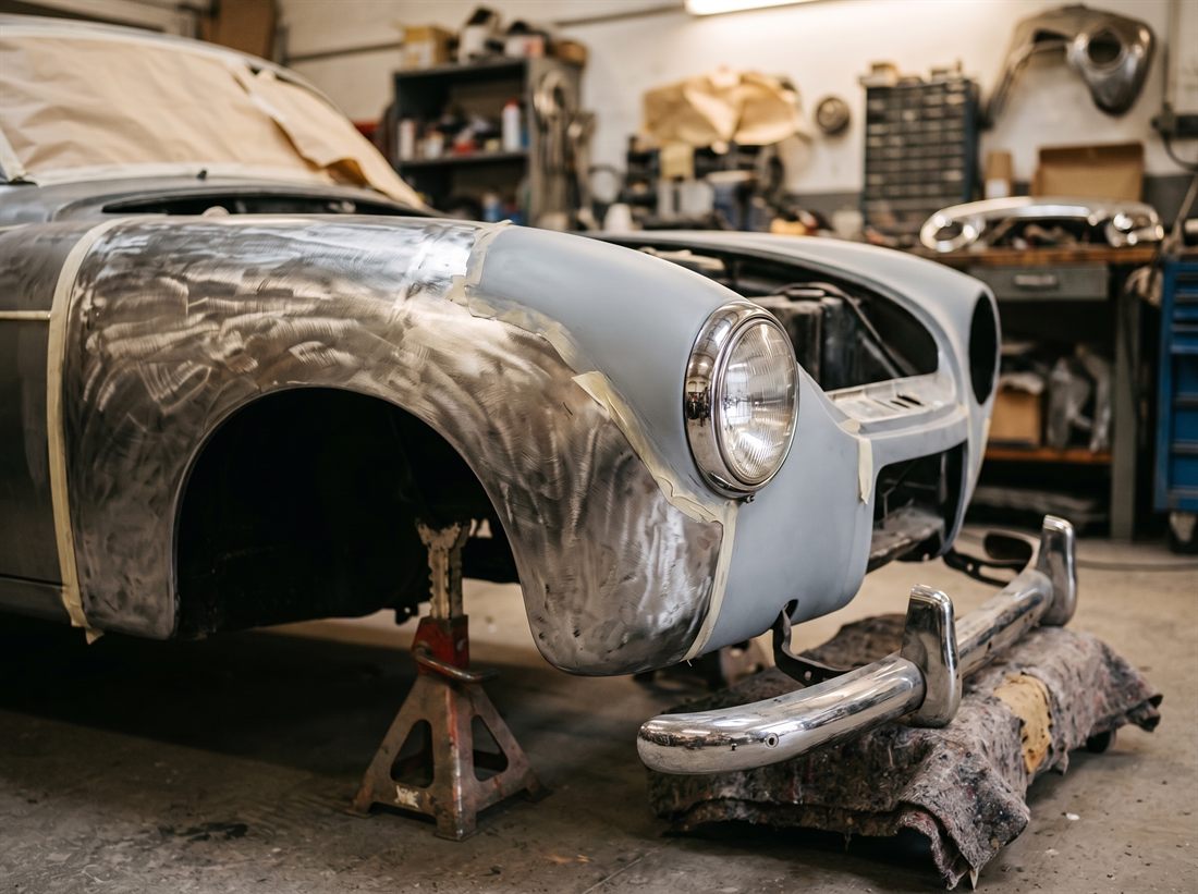 Restauration d'un véhicule de collection chez Eco'Garage Nord